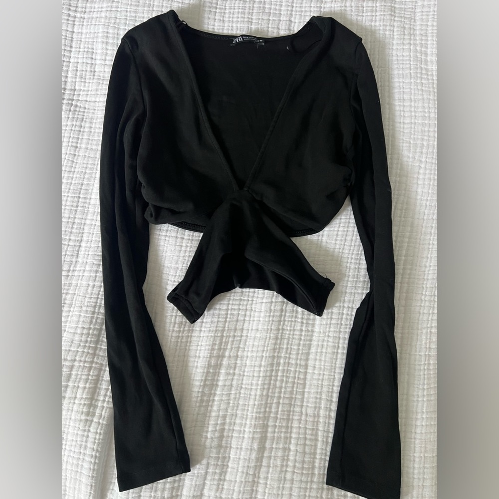 Zara long sleeve top with cut outs
